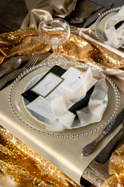 Party Deco - ראנר שולחן עם פייטים gold, 0.3 x 5 m - תמונה 5