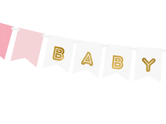 Party Deco - שלט Baby Girl, mix, 15 x 175 cm - תמונה 2
