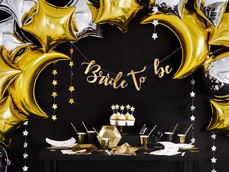 Party Deco - שלט Bride to be, gold, 80x19cm - תמונה 5