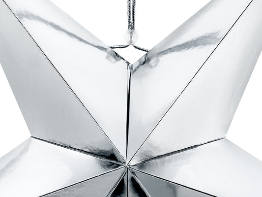 Party Deco - Paper star, 70cm, silver - תמונה 2