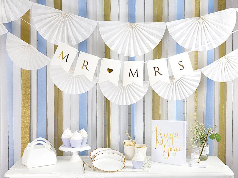 Party Deco - Crepe streamer, 5cm/10m, gold: 1pkt/4pc. - תמונה 3