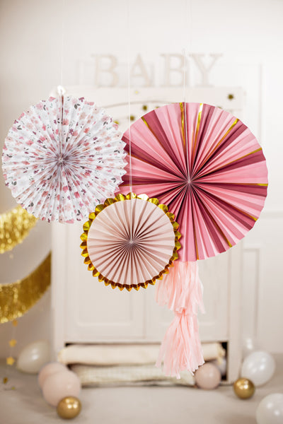 Party Deco - Decorative Rosettes Flowers, mix, 26-43 cm: 1pkt/3pc. - תמונה 7