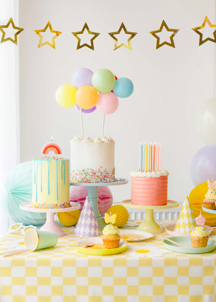 Party Deco - Birthday candle Rainbow, 4.5 cm, mix - תמונה 2