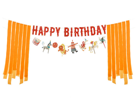 באנר Happy Birthday קרקס 275 ס"מ