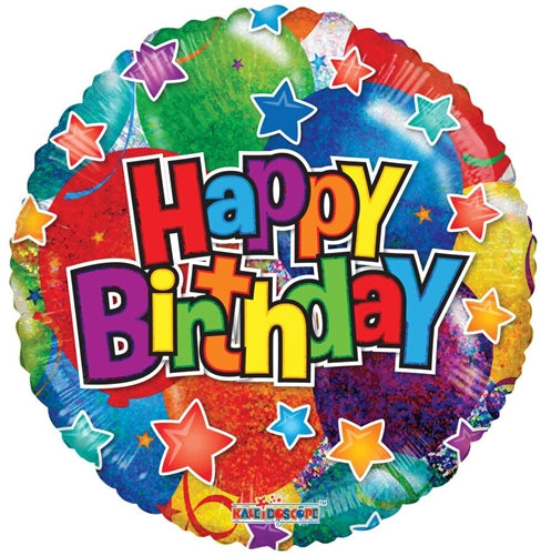 בלון Happy Birthday צבעוני בלונים 18"