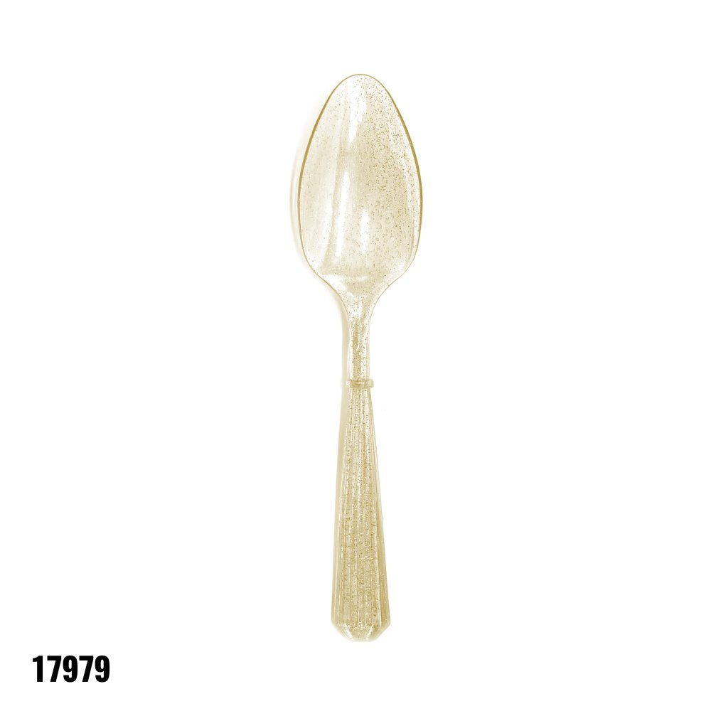 Gold Glitter ECI Spoon - 10 pc.
