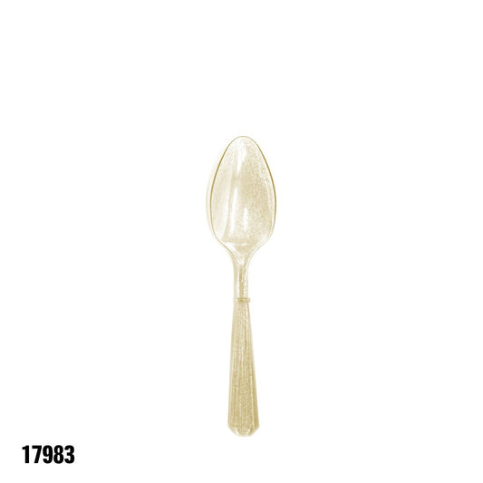 Gold Glitter Spoon - 10 pc.