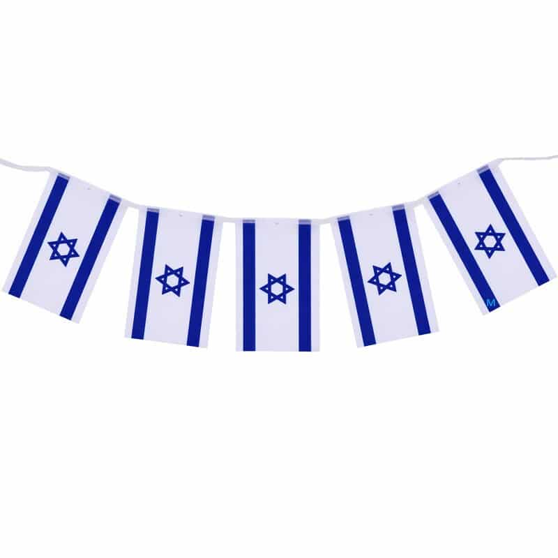 עצמאות - שרשרת דגלי ישראל מלבן 4מ'