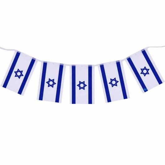 עצמאות - שרשרת דגלי ישראל מלבן 4מ'