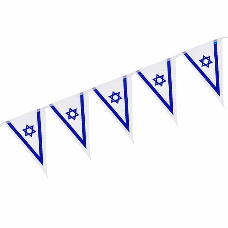 עצמאות - שרשרת דגלי ישראל משולש 4מ'