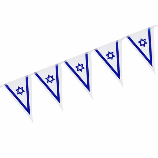 עצמאות - שרשרת דגלי ישראל משולש 4מ'