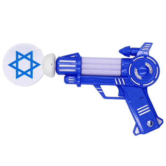 עצמאות - אקדח מסתובב ומנגן דגל ישראל