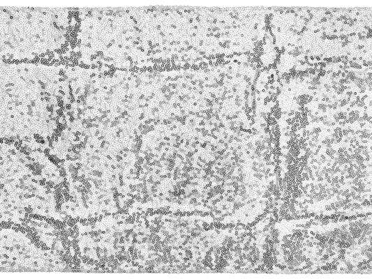 Party Deco - ראנר שולחן עם פייטים silver, 0.3 x 5 m