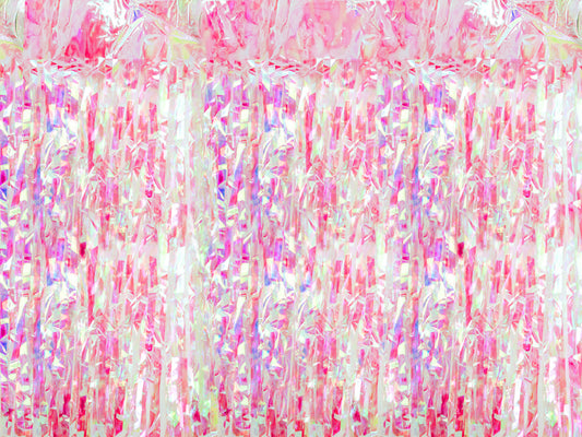 Party Deco - וילון מסיבה pink iridescent, 100x200cm
