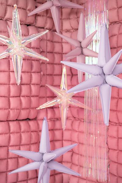 Party Deco - וילון מסיבה pink iridescent, 100x200cm - תמונה 3