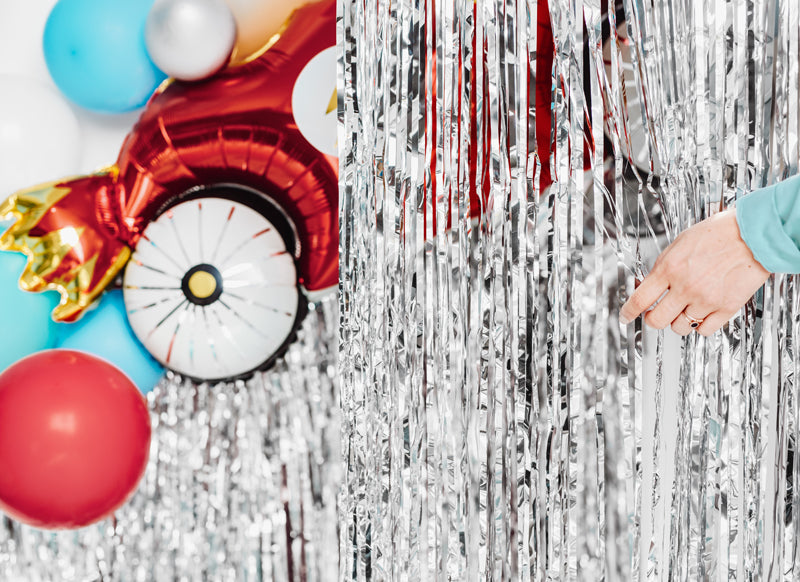 Party Deco - וילון מסיבה silver, 100x200cm - תמונה 2