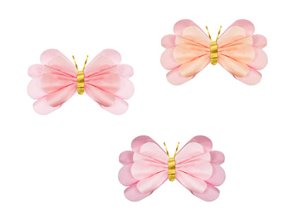 Party Deco - Tissue paper decorations Butterflies, 50-40 cm, mix: 1pkt/3pc.
