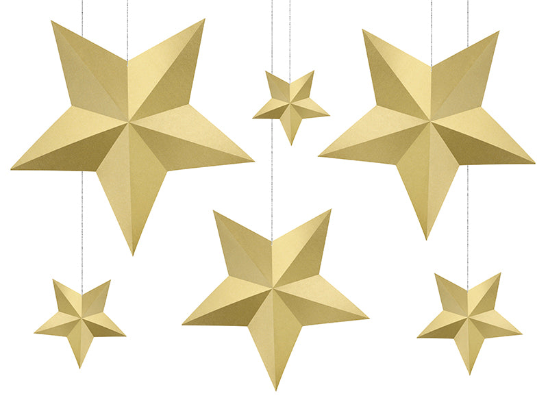 Party Deco - Decoration Stars, gold