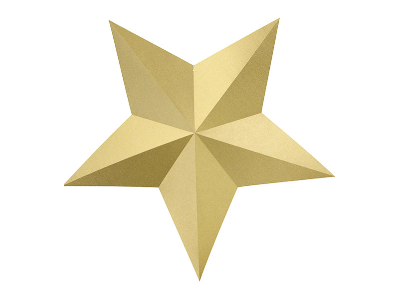 Party Deco - Decoration Stars, gold: 1pkt/6pc. - תמונה 3