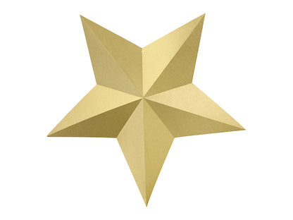 Party Deco - Decoration Stars, gold: 1pkt/6pc. - תמונה 3