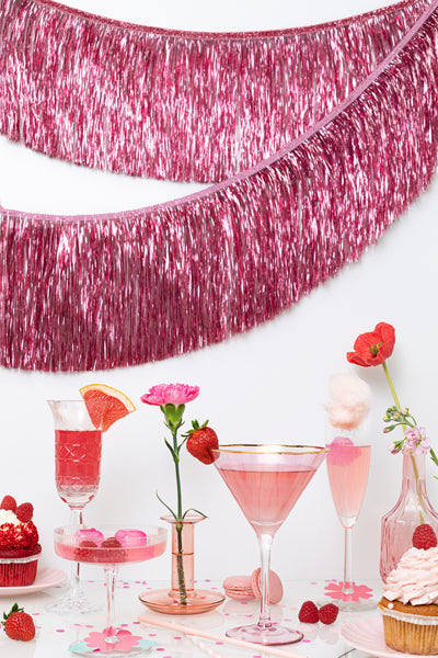 Party Deco - שרשרת פרנזים pink - תמונה 3