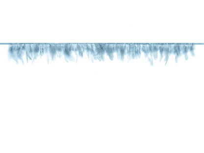 Party Deco - Feather garland, light misty blue, lenght 1m