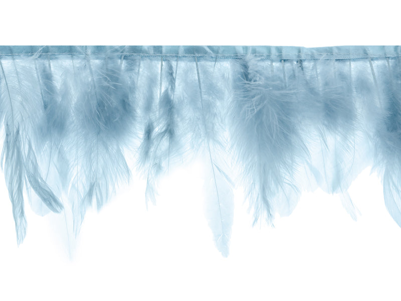 Party Deco - Feather garland, light misty blue, lenght 1m - תמונה 2
