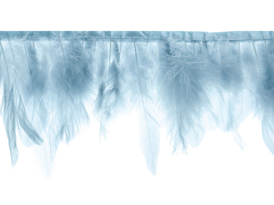 Party Deco - Feather garland, light misty blue, lenght 1m - תמונה 2