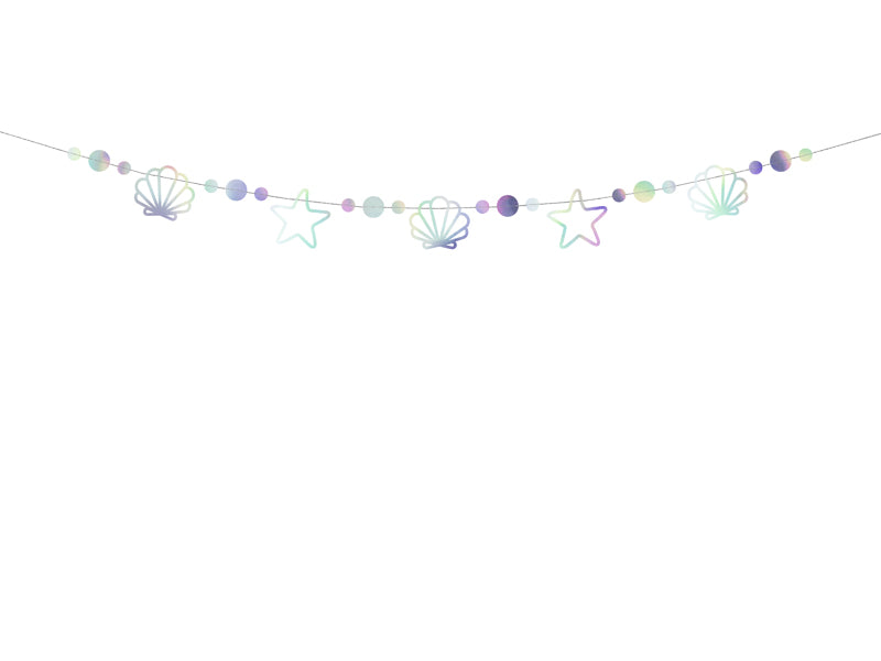 Party Deco - שרשרת Mermaid, iridescent, 1.65m