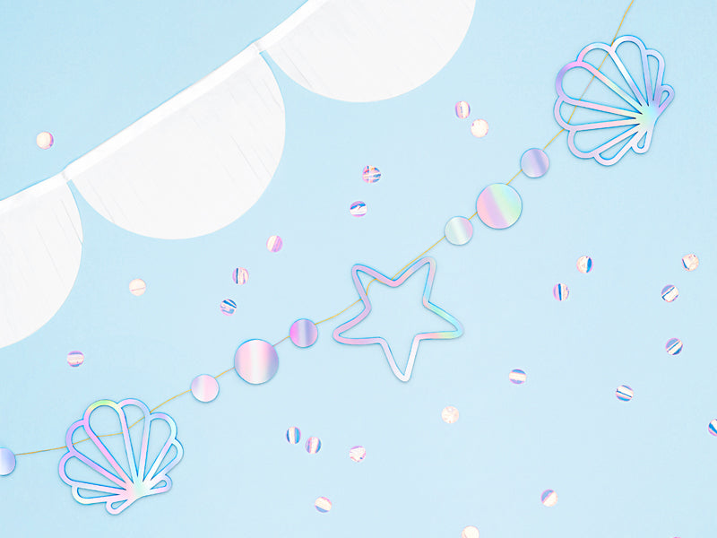 Party Deco - שרשרת Mermaid, iridescent, 1.65m - תמונה 3