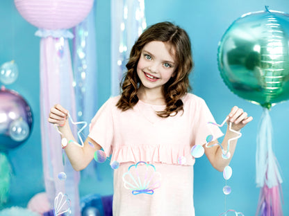 Party Deco - שרשרת Mermaid, iridescent, 1.65m - תמונה 4