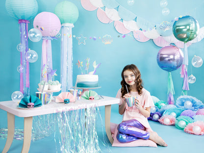 Party Deco - שרשרת Mermaid, iridescent, 1.65m - תמונה 7