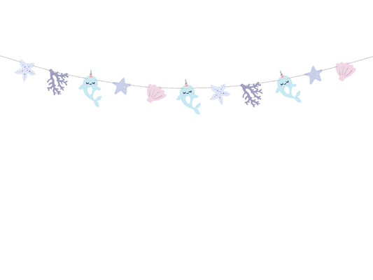 Party Deco - שרשרת Narwhal, mix, 1m