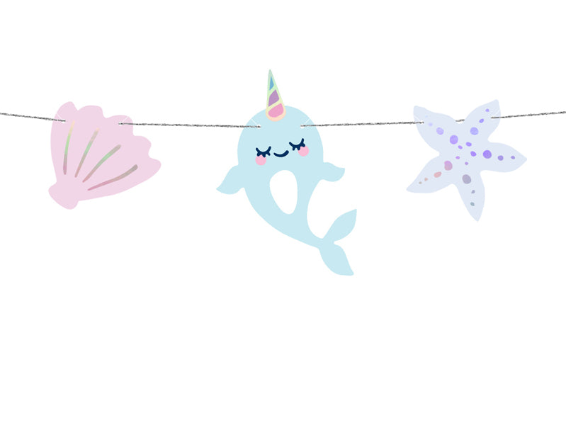 Party Deco - שרשרת Narwhal, mix, 1m - תמונה 2
