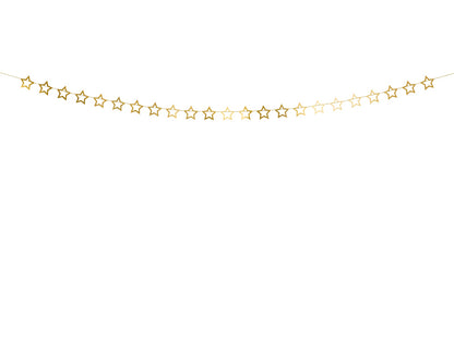 Party Deco - שרשרת Stars, gold, 3m