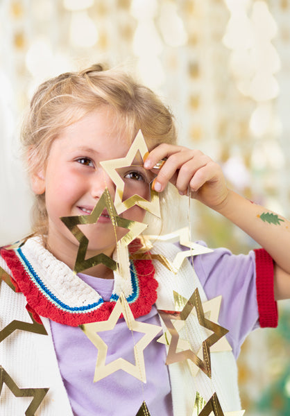 Party Deco - שרשרת Stars, gold, 3m - תמונה 3