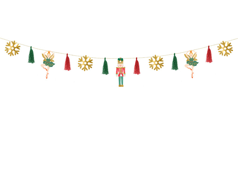 Party Deco - שרשרת נייר Nutcracker, mix, 2m