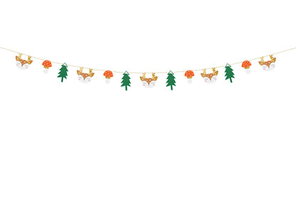Party Deco - שרשרת נייר Forest, mix, 1.7m