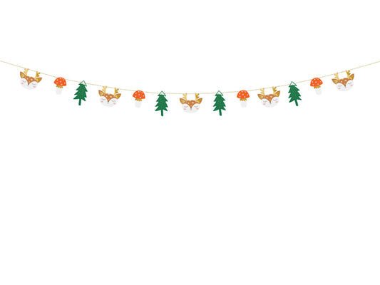 Party Deco - שרשרת נייר Forest, mix, 1.7m
