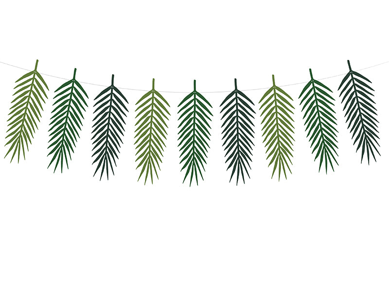 Party Deco - שרשרת Aloha - Tropical leaves, 1.25m