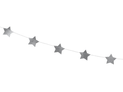 Party Deco - שרשרת Stars, silver, 3.6m - תמונה 2
