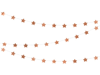Party Deco - שרשרת Stars, rose gold, 3.6m