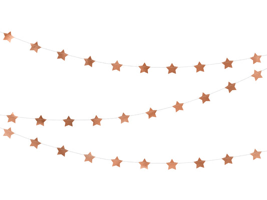 Party Deco - שרשרת Stars, rose gold, 3.6m