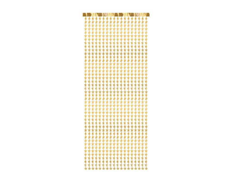 Party Deco - וילון מסיבה - Stars, gold, 100x245cm