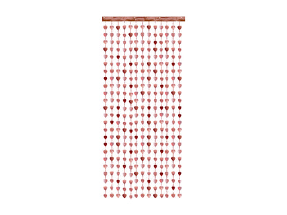 Party Deco - וילון מסיבה - Hearts, rose gold, 100x245cm