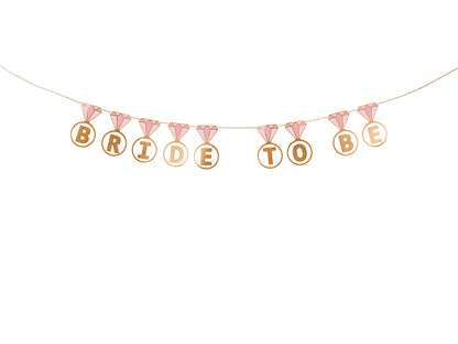 Party Deco - שלט Rings ''Bride to be'', mix, 2.5 m