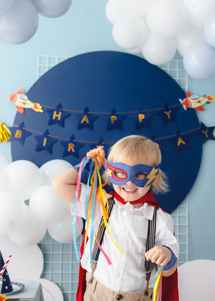 Party Deco - שלט Happy Birthday Airplanes, 2.5 m, mix - תמונה 4