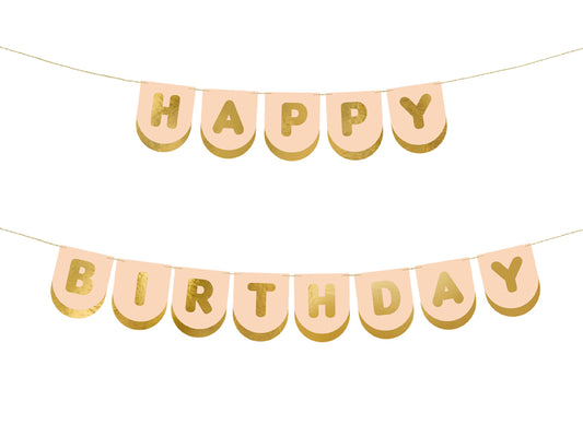 Party Deco - Happy Birthday Horses banner, 13 x 150 cm