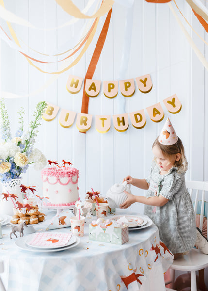 Party Deco - Happy Birthday Horses banner, 13 x 150 cm - תמונה 3