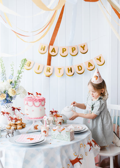 Party Deco - Happy Birthday Horses banner, 13 x 150 cm - תמונה 3
